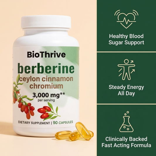 Pure Berberine — 3000mg High Potency Capsules